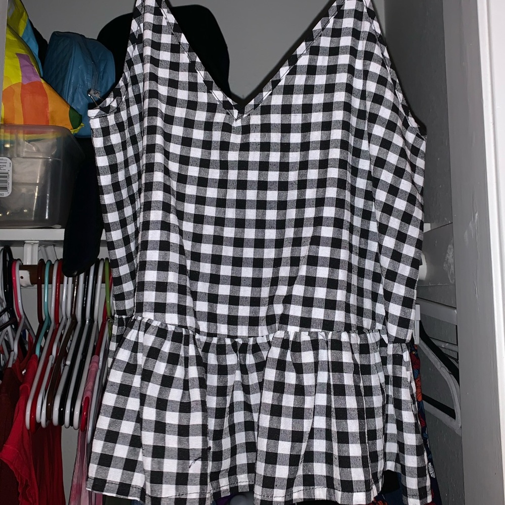 Gingham tank top